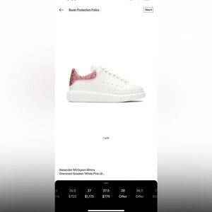 37.5 Alexander McQueen “oversized sneaker”